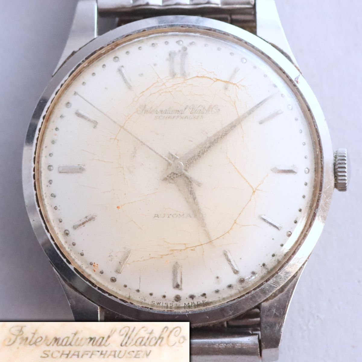 280360 IWC シャフハウゼン SCHAFFHAUSEN オートマティック シルバー 自動巻 腕時計 現状品/動作未確認/メンズ ...