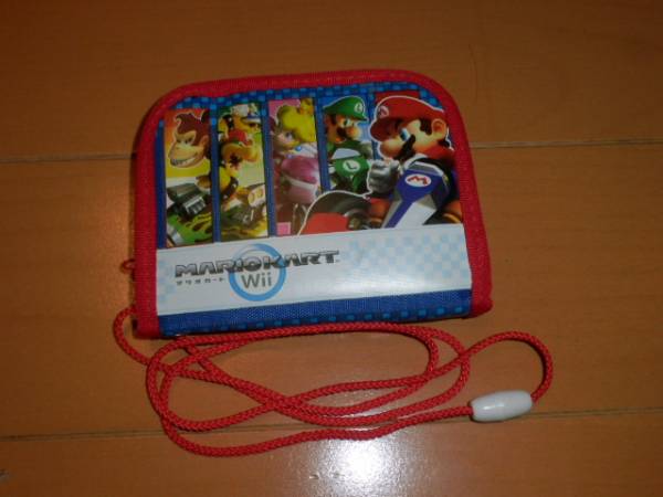 【マリオカート　Wii】　お財布　任天堂　赤青ひも付き_1