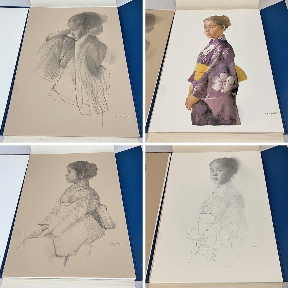藤井勉　デッサン集２０葉 MO03 [送料無料/中古品] 藤井勉 デッサン集 20葉 ※1作品欠品あり(人物