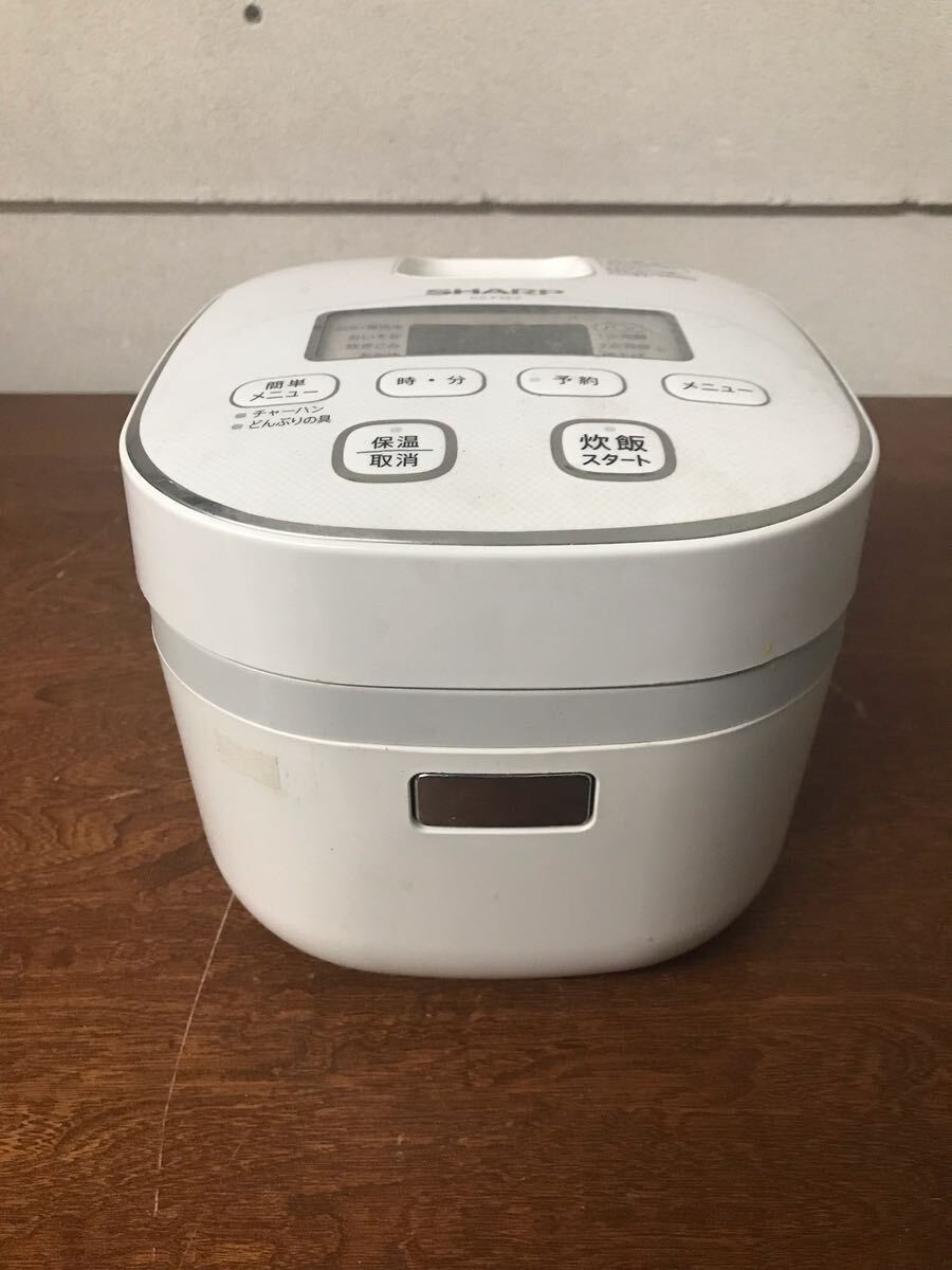 ★SHARP シャープ ジャー炊飯器 炊飯器 ホワイト マイコンジャー炊飯器 3合炊き 2018年製 KS-F5E5-KW 動作確認済み_1