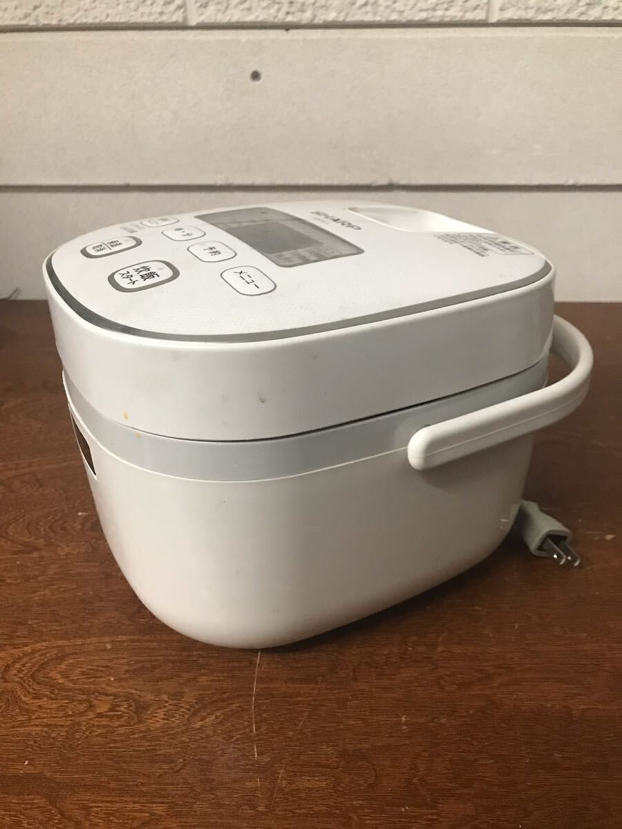 ★SHARP シャープ ジャー炊飯器 炊飯器 ホワイト マイコンジャー炊飯器 3合炊き 2018年製 KS-F5E5-KW 動作確認済み_2