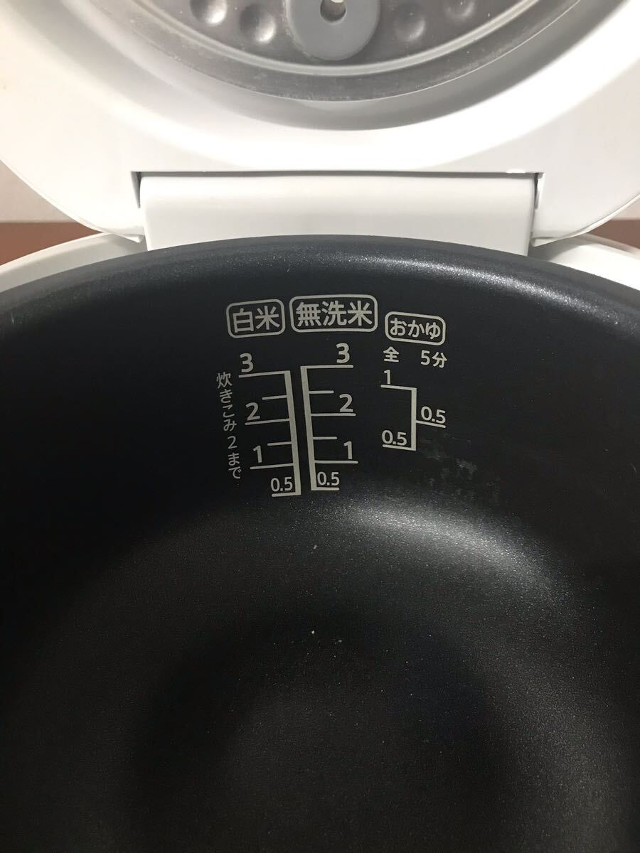 ★SHARP シャープ ジャー炊飯器 炊飯器 ホワイト マイコンジャー炊飯器 3合炊き 2018年製 KS-F5E5-KW 動作確認済み_5