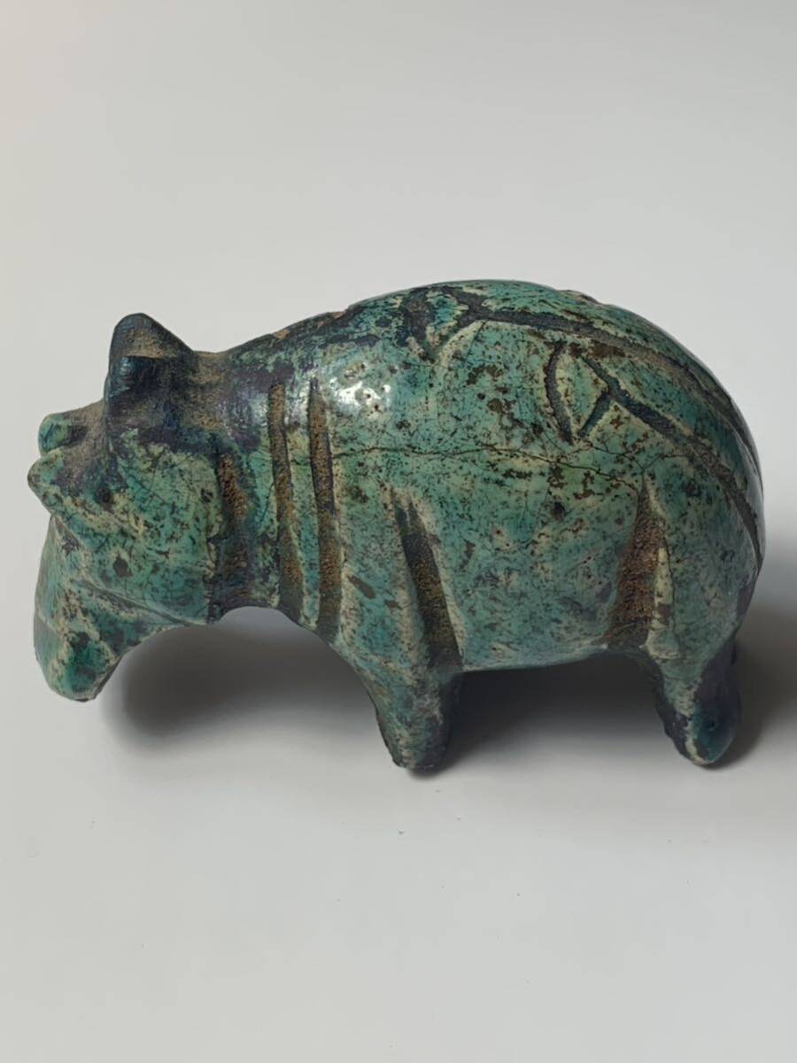 古代エジプト　副葬品　スカラベ　指輪　ファイアン　ガンダーラ　ウシャブティ　出土 古代エジプト文明 ヒッポの像 カバ 出土品 紀元前副葬品スカラベ