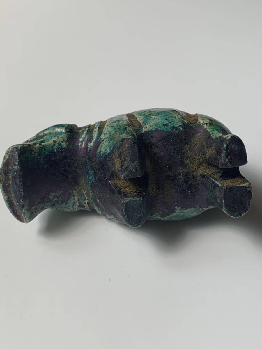 古代エジプト文明 ヒッポの像 カバ 出土品 紀元前副葬品スカラベ