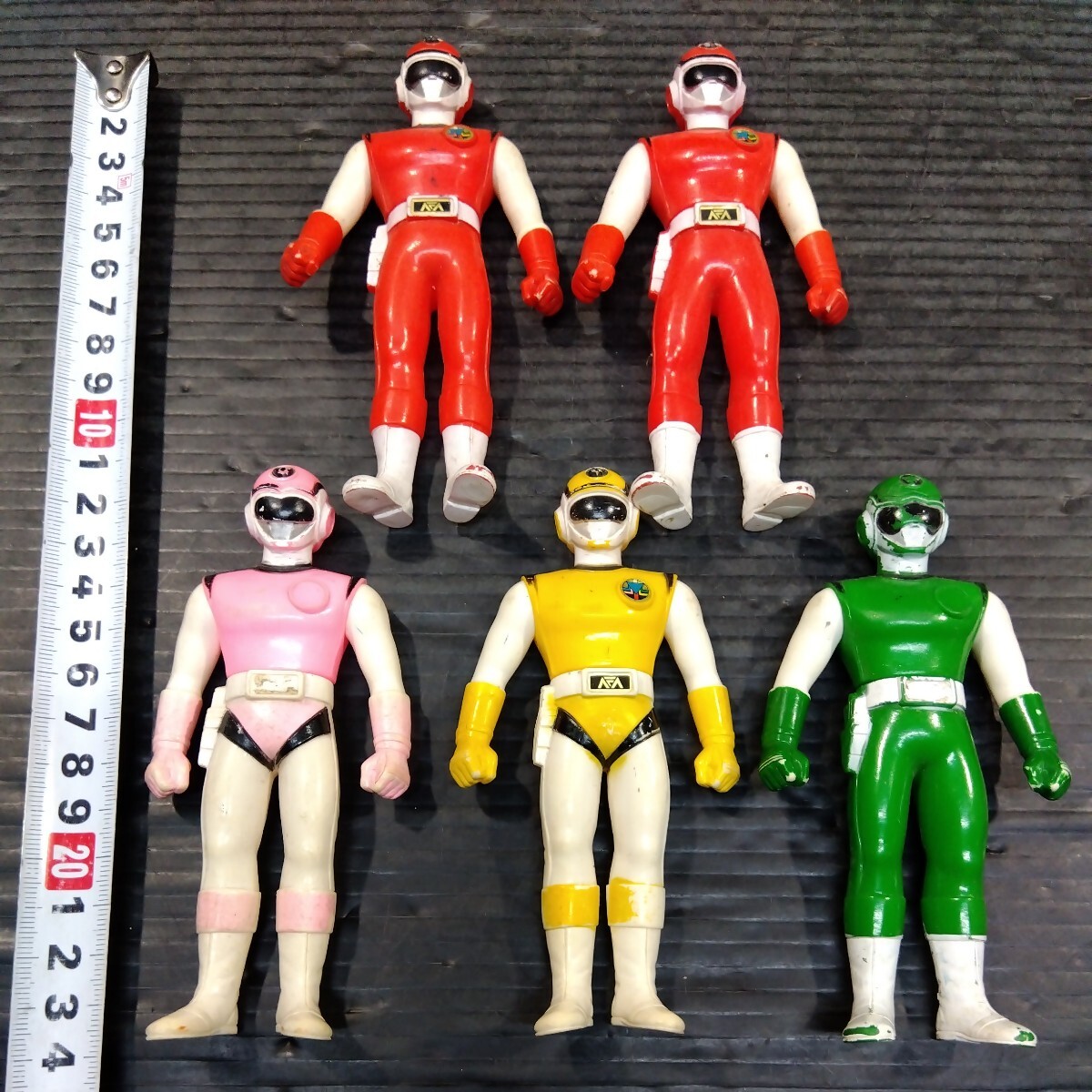 5体まとめて 超新星フラッシュマン ソフビ人形 フィギュア バンダイ