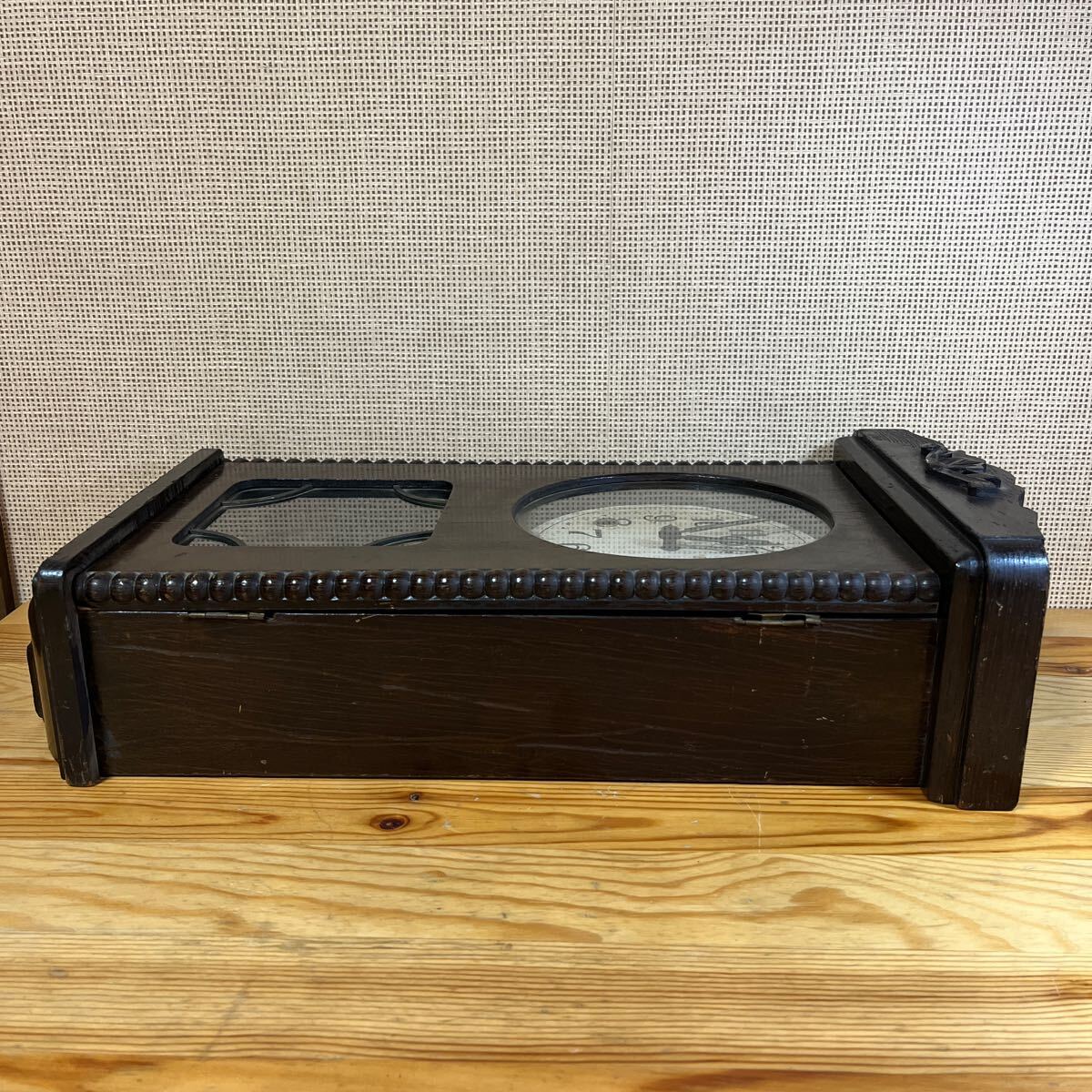 TRADE MARK 柱時計 アンティーク 振り子時計 古時計 昭和レトロ 掛時計 ゼンマイ式 u896_5