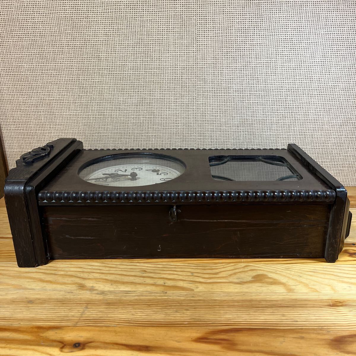 TRADE MARK 柱時計 アンティーク 振り子時計 古時計 昭和レトロ 掛時計 ゼンマイ式 u896_7