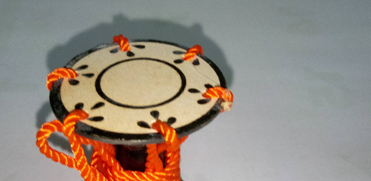@@@ ミニ　つづみ　ミニ鼓　小鼓　和楽器　インテリア　雑貨　雅楽　能楽　アート　オブジェ　ディスプレィ　横幅3.9cm　高さ4.8cm_8