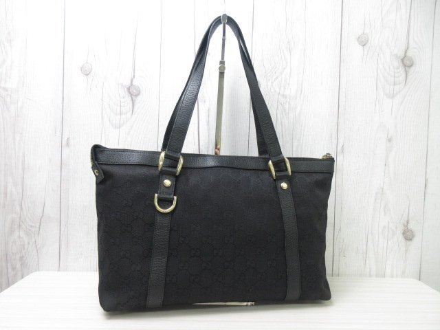 極美品 GUCCI グッチ アビーライン GGキャンバス トートバッグ
