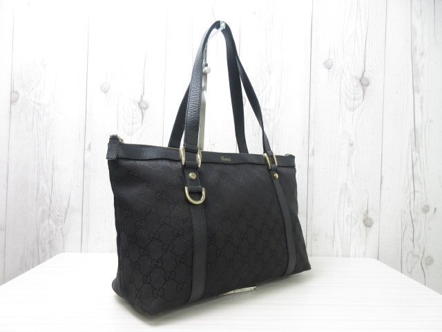 極美品 GUCCI グッチ アビーライン GGキャンバス トートバッグ