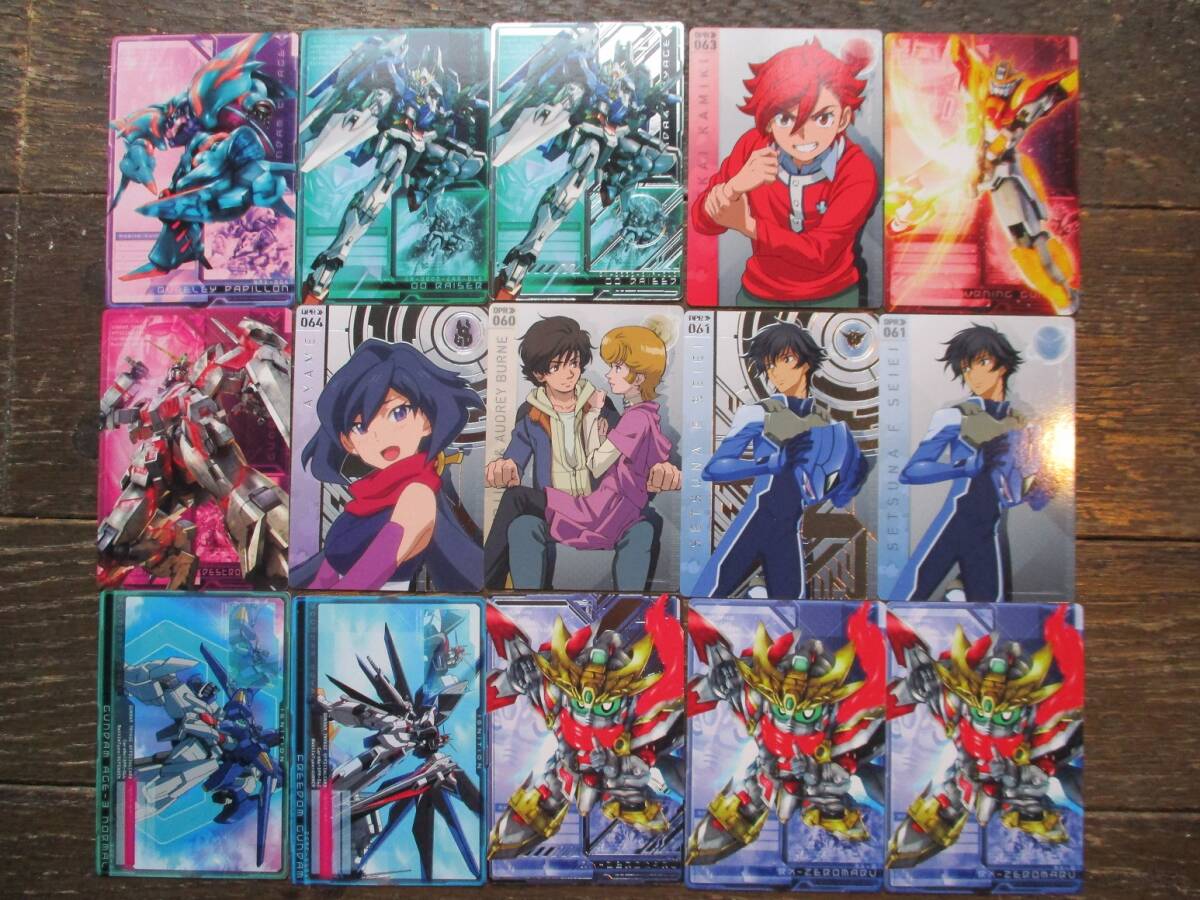 ガンダムトライエイジ★大会プロモ★バナージ&オードリー、アヤメ(箔)、刹那(箔)、零丸(箔)、ダブルオーライザー(箔)他★スペシャルパック_1