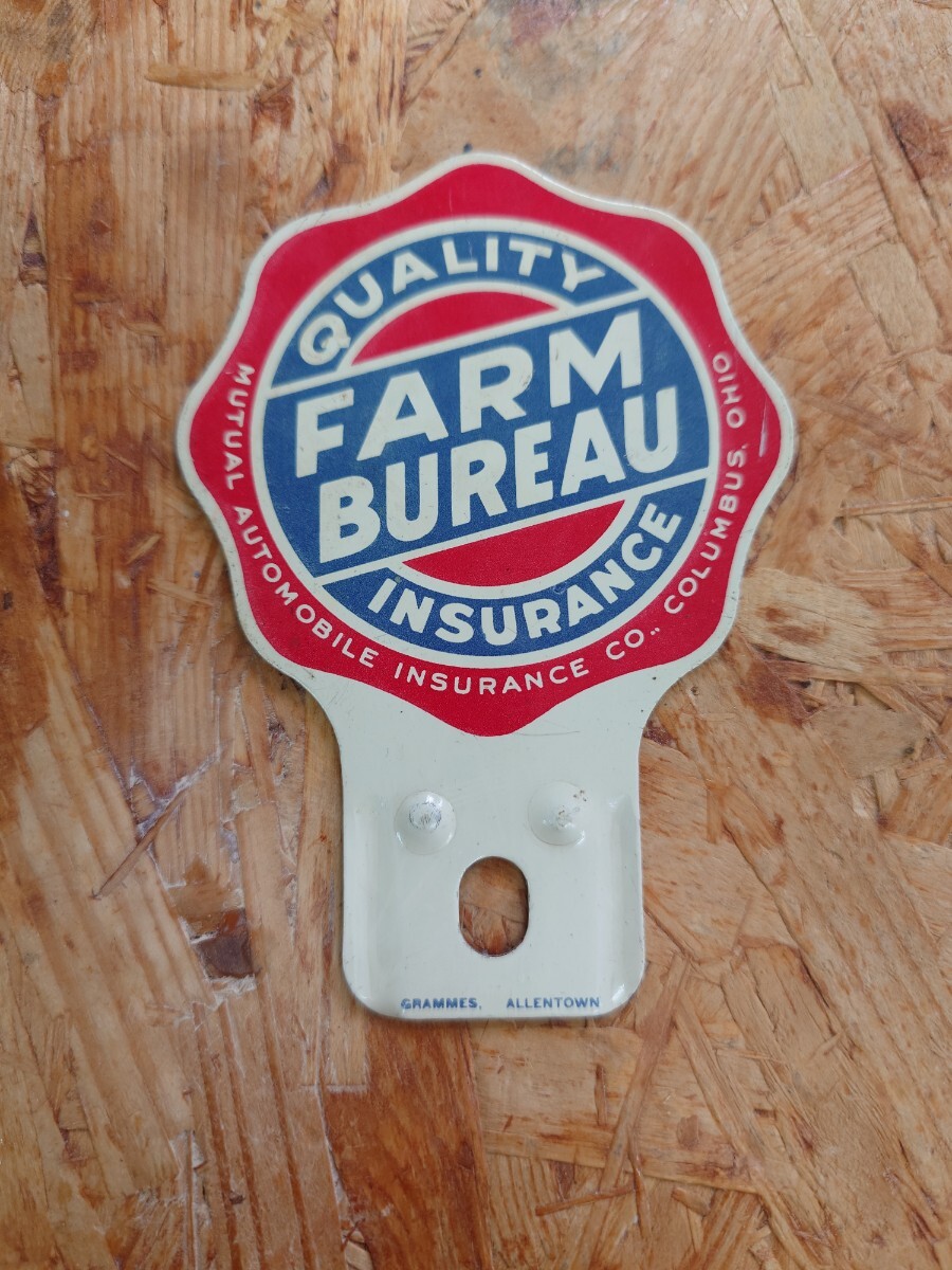 ヴィンテージ◇FARM BUREAU◇ライセンスプレートトッパー◇RATROD◇TRUCK ヴィンテージ◇FARM BUREAU◇ライセンスプレートトッパー◇RATROD ビンテージナンバープレートトッパー Iowa Collectible ヴィンテージ