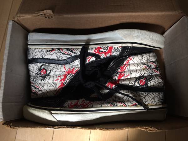 ☆VANS 白 スカルスパイダー 80