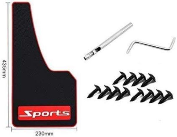 汎用自動車マッドガード 泥除け 泥よけ ドロヨケ フェンダー ブラック4枚セットRV SUV USDMドリフト車などに！ LITTLE MONSTERイエロー_3