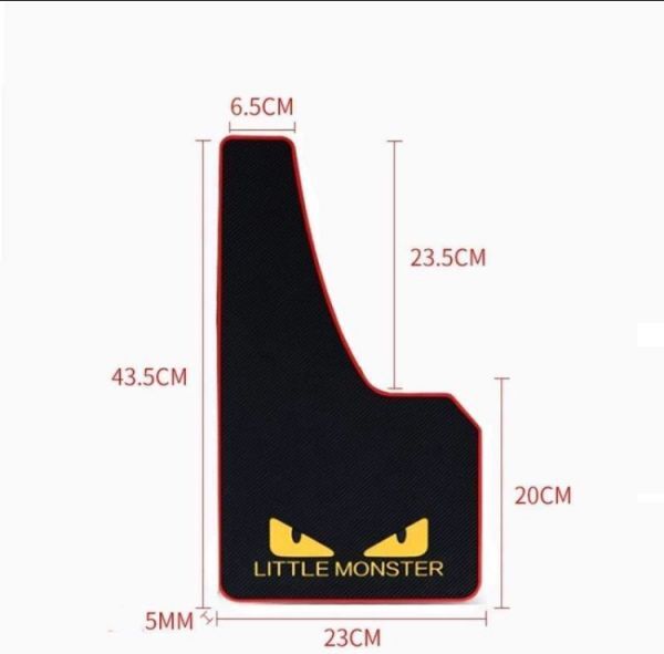 汎用自動車マッドガード 泥除け 泥よけ ドロヨケ フェンダー ブラック4枚セットRV SUV USDMドリフト車などに！ LITTLE MONSTERイエロー_4