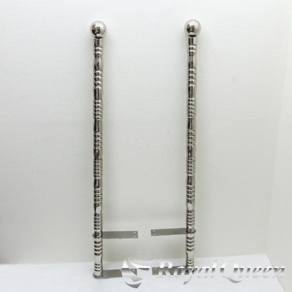 汎用 ステンレス 旗棒 コーナーポール ★ 51Φ 絞りパイプ 全長1345mm 51L ★フラッグポール【RQCP5】 ステンレス 旗棒 コーナーポール 新品冬セール♪送料無料☆汎用 1本 大型⁄中型