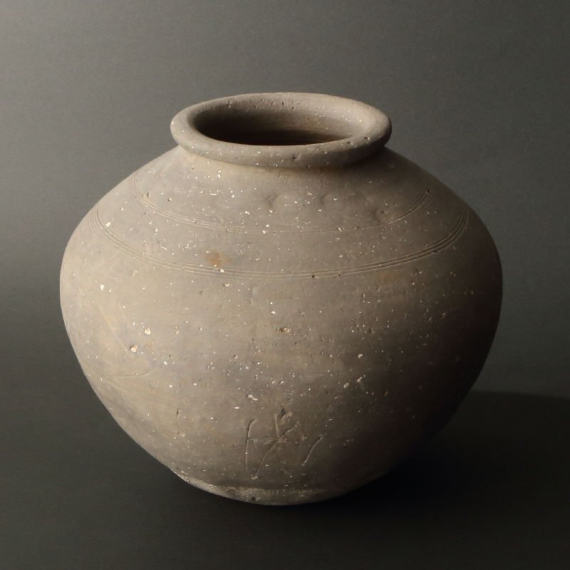 深和】古墳時代 7～8世紀◇線状文須恵器壺（土器 土師器 行基焼 発掘品