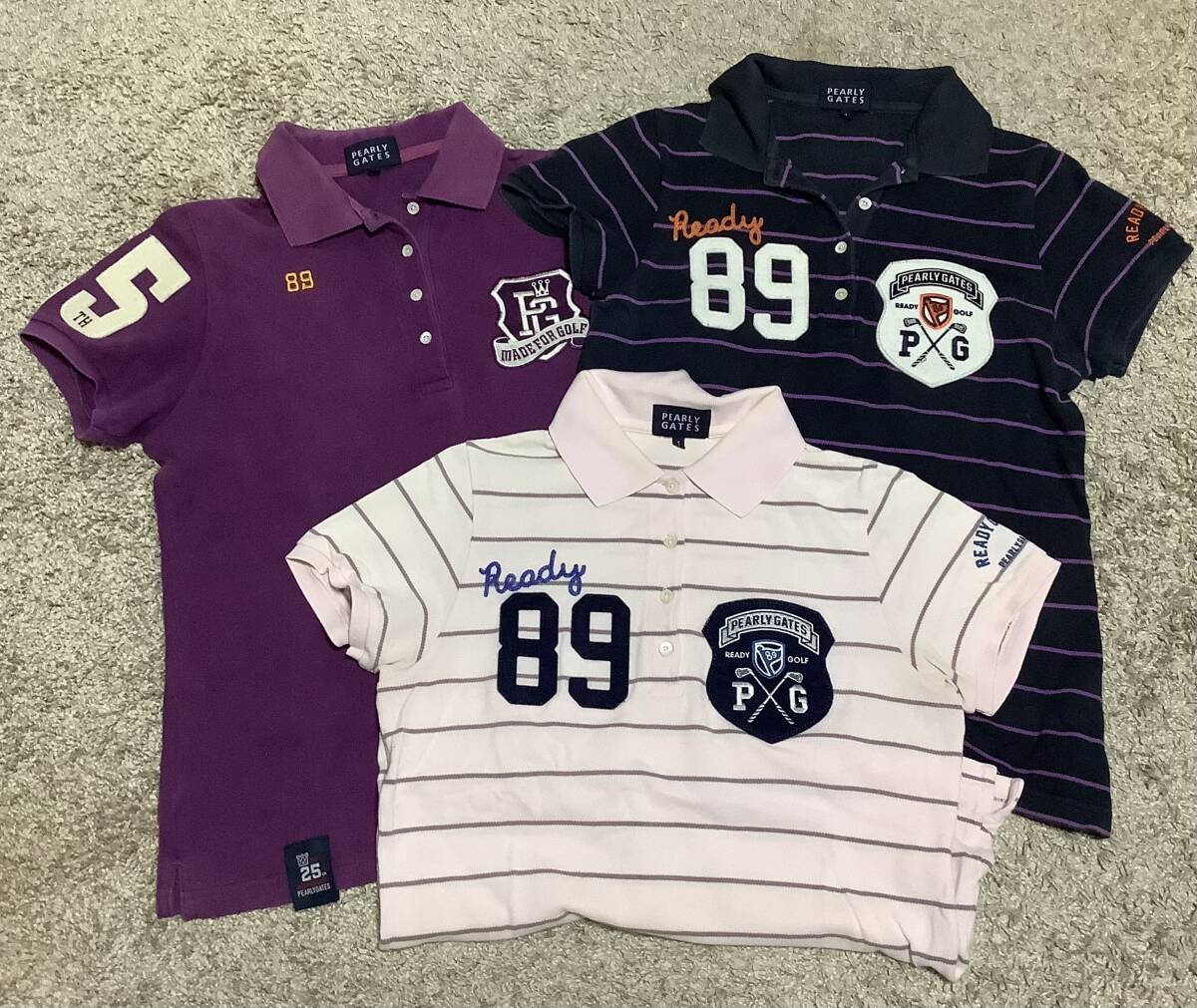 パーリーゲイツ　レディースポロシャツ3点　サイズ1 まとめ売り_1