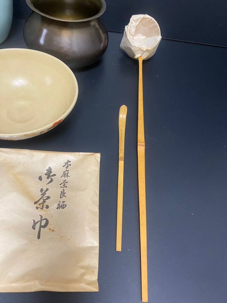 美術品・アンティーク・コレクション 茶道具 短冊棚 抹茶茶碗など10点