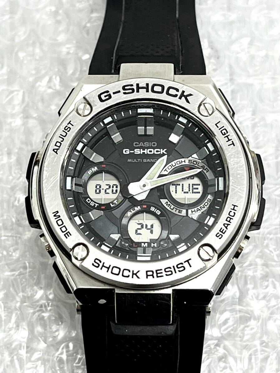 CASIO G-SHOCK 5444 GST-W110 ソーラー電波式 稼働品 ♪ 稼動品 カシオ ジーショック 5444 GST-W110 電波ソーラー ブラック