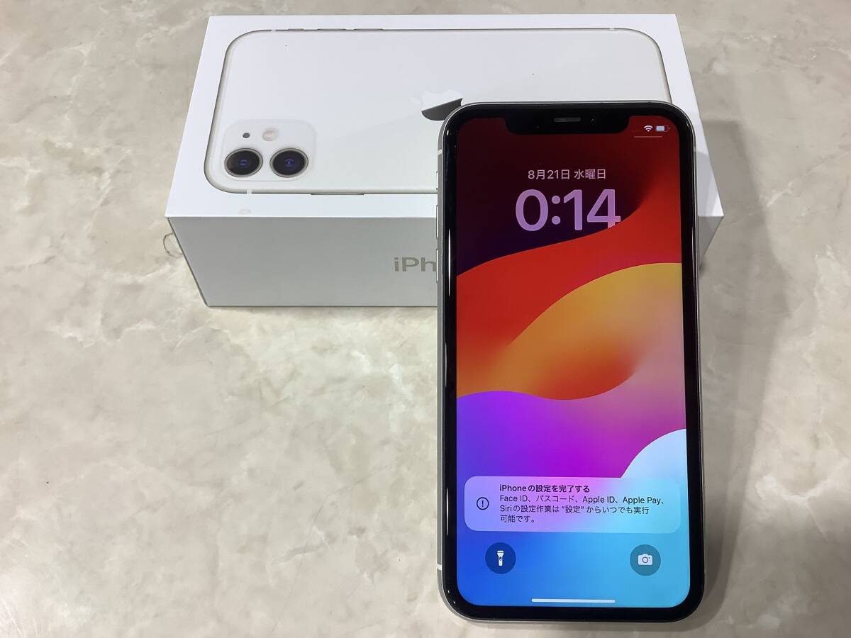 1円〜 ソフトバンク iPhone 11 64GB ホワイト MWLU2J/A 中古
