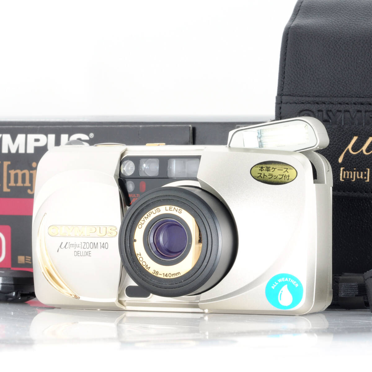 美品、動作OK】OLYMPUS μ[mju:] ZOOM 140 DELUXE コンパクトフィルム