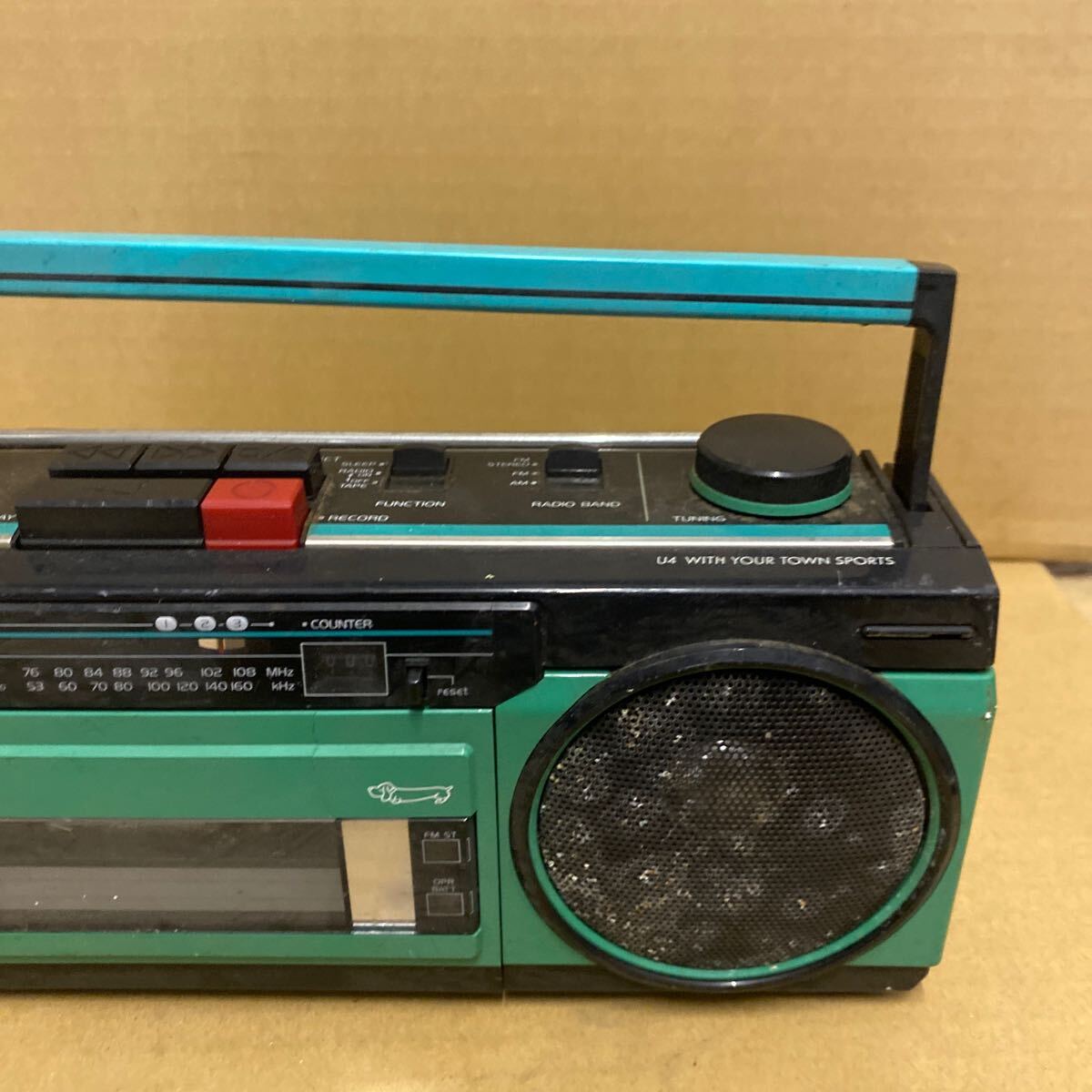 SANYO サンヨー MR-U4TⅡ 2バンド ポータブル ラジカセ TOWN U4 昭和