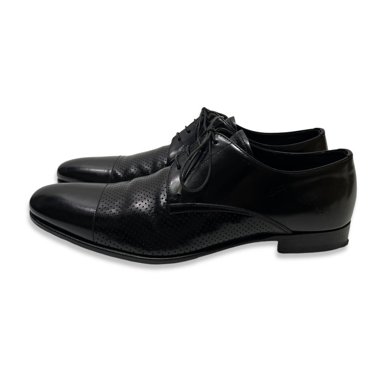 22 正規品 PRADA プラダ EB 011 パンチングレザー レースアップ ドレス 