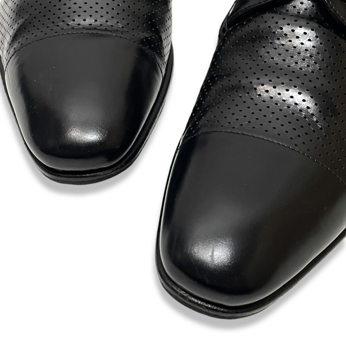 22 正規品 PRADA プラダ EB 011 パンチングレザー レースアップ ドレス 