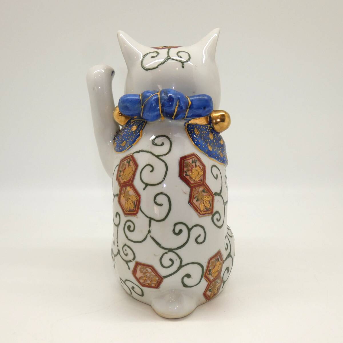 骨董・古美術】 招き猫 商売繁盛 まねき猫 陶磁器 九谷焼 アンテーク