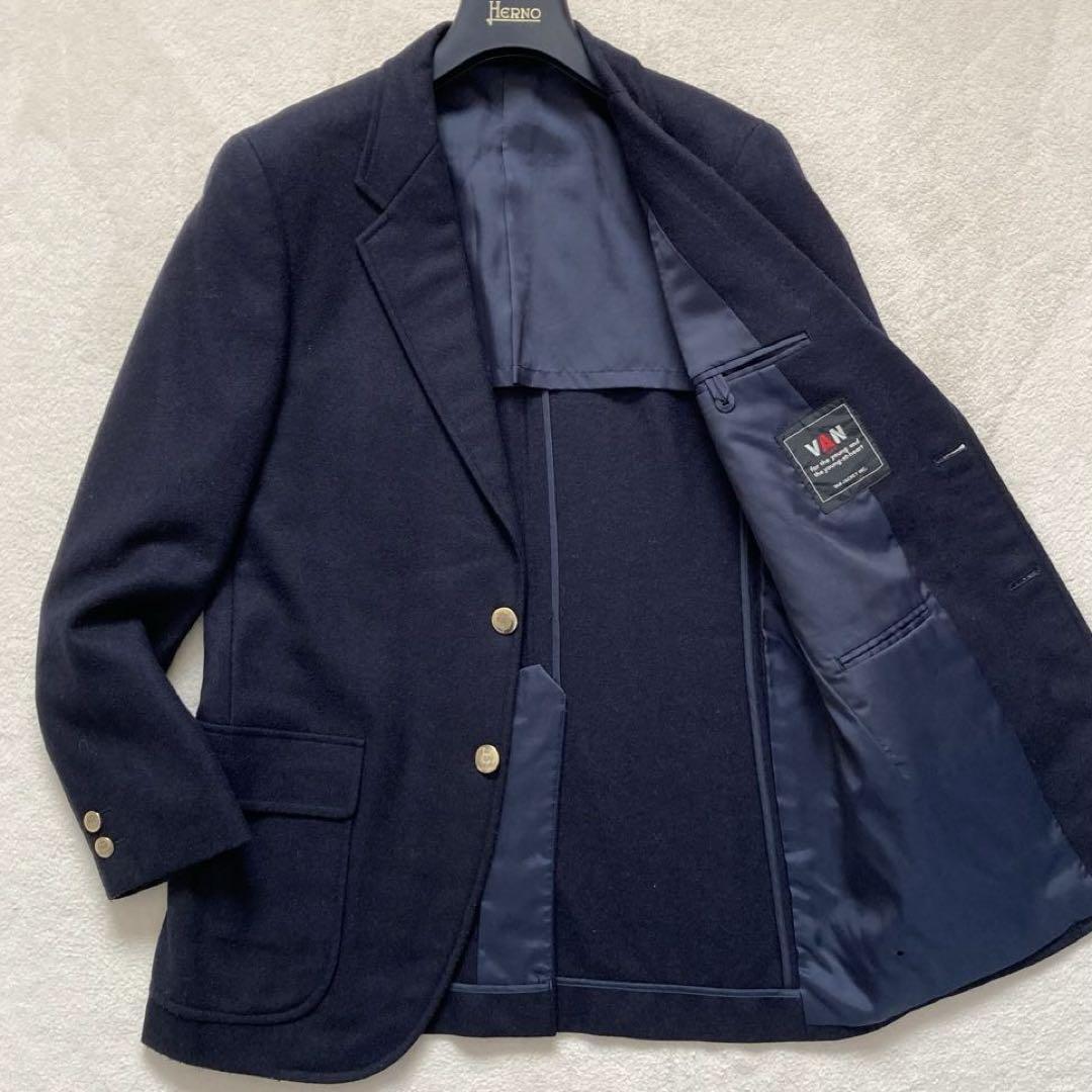 ヴァンヂャケット VAN JACKET 紺ブレザー テーラードジャケット メタル