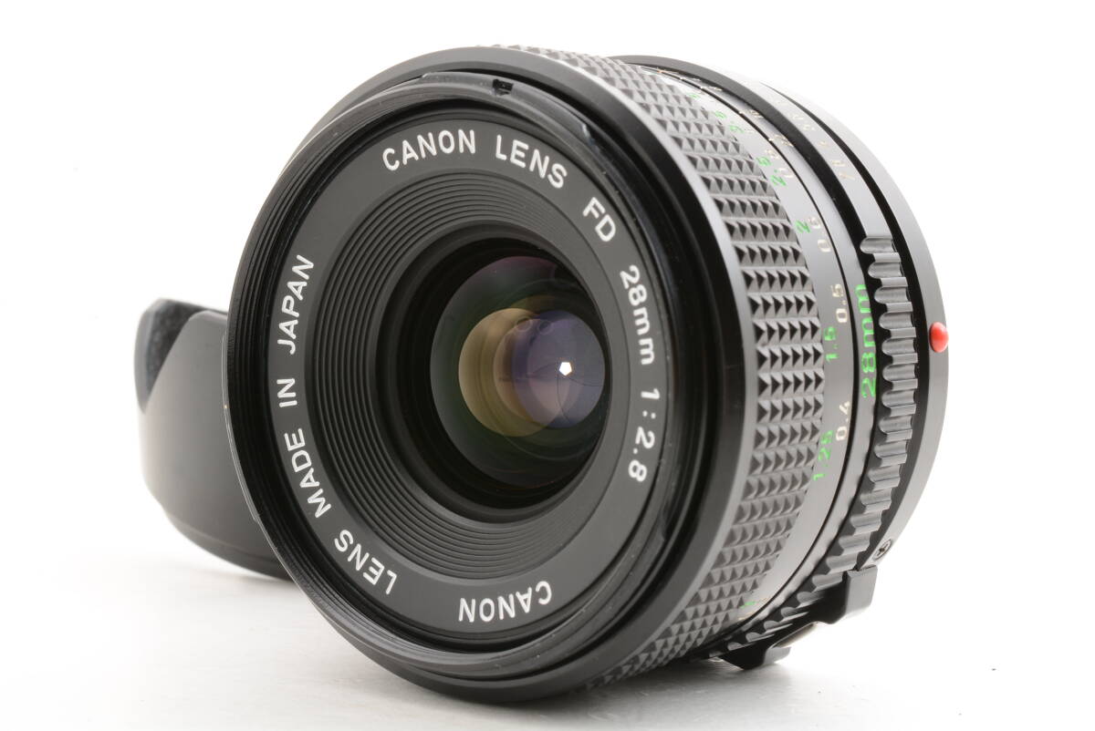 キャノン Canon NEW FD 28mm f2.8 MF 一眼カメラレンズ フード付 管