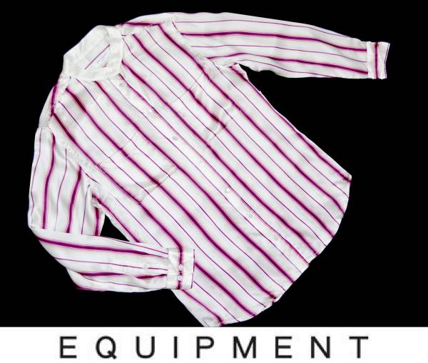 新品正規3万【EQUIPMENT エキプモン】極上シルクとろみシャツS
