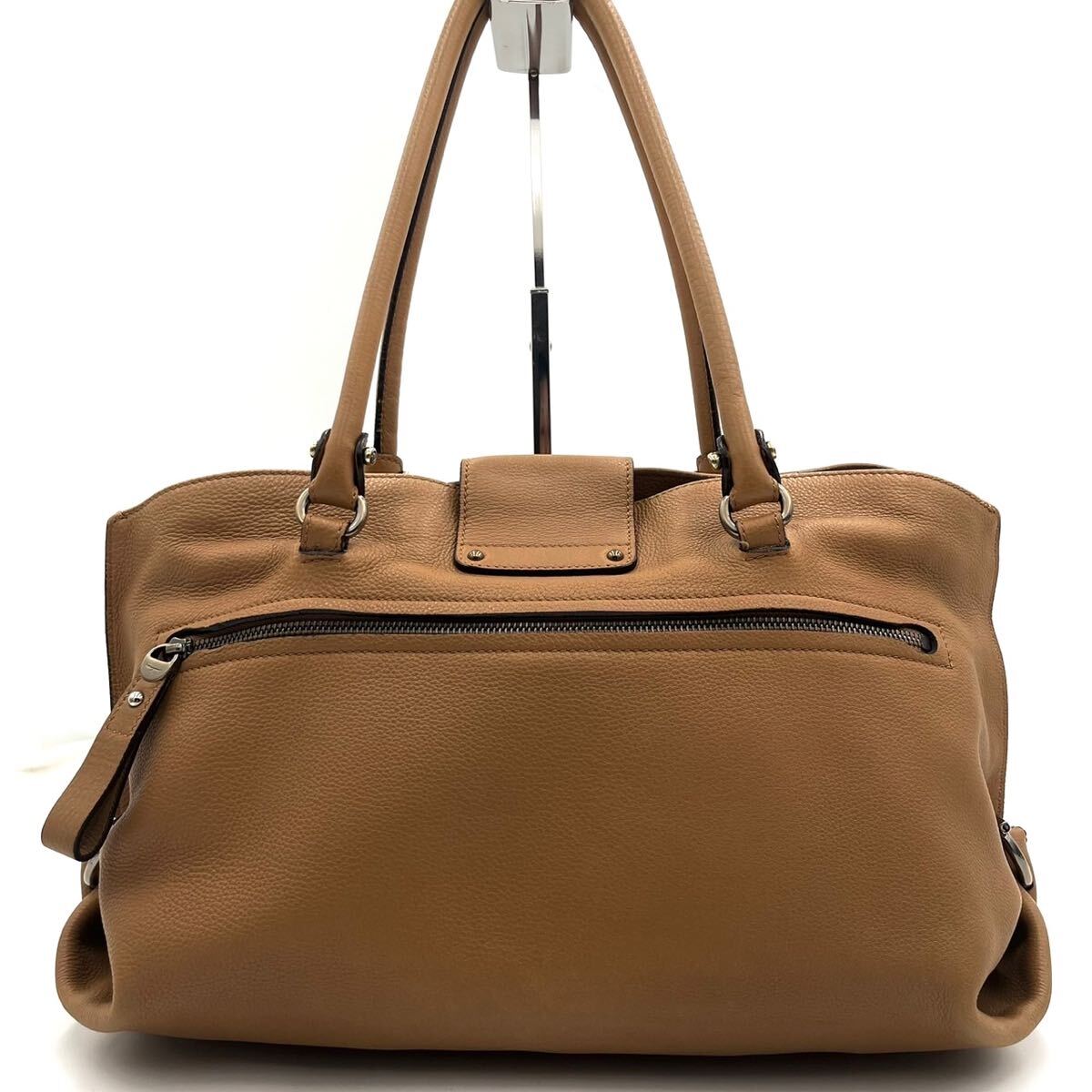 美品✨フェラガモ トートバッグ 肩掛け ビジネスバッグ A4可 大容量 1円/極美品○ フェラガモ Salvatore Ferragamo トートバッグ ビジネス