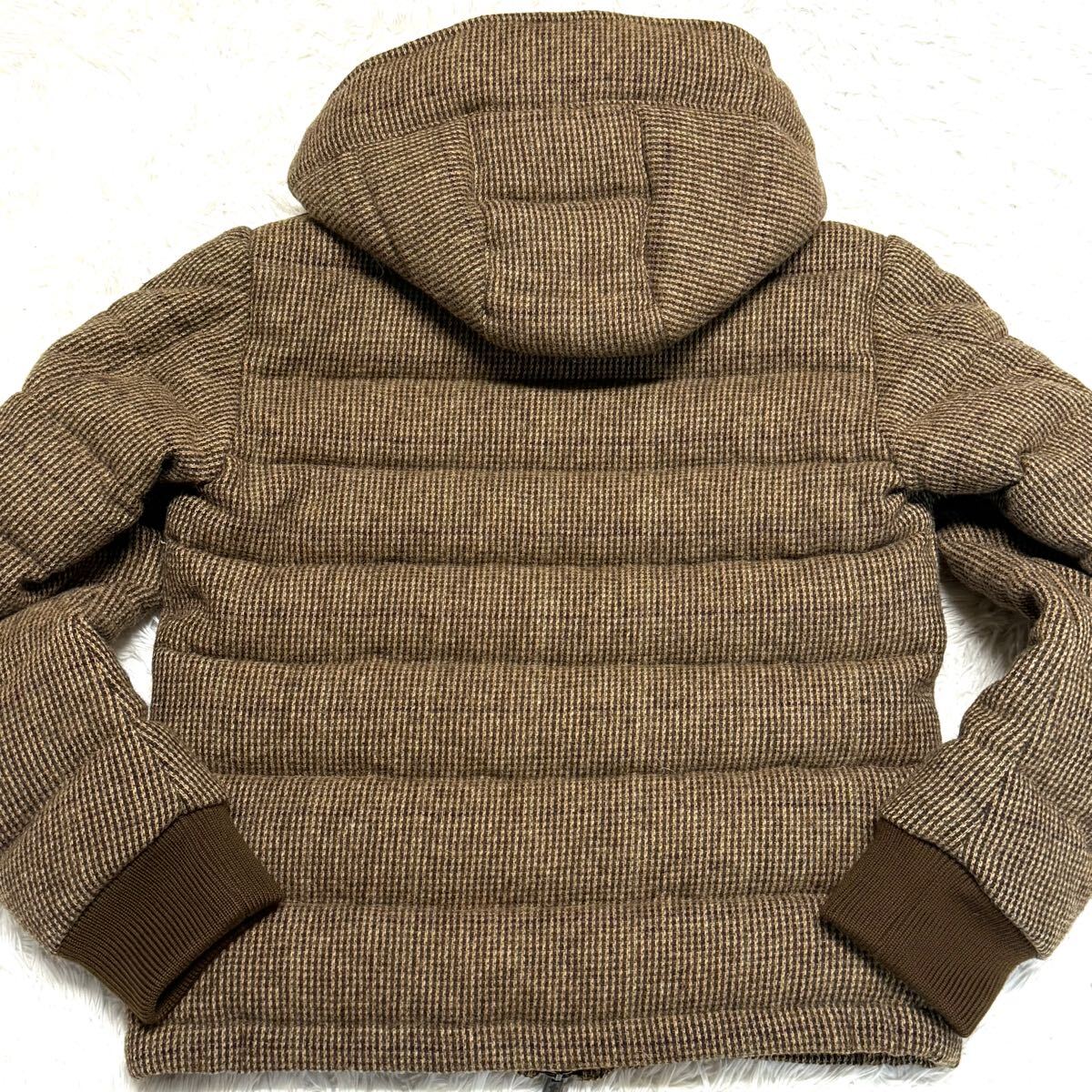 新品タグ付き/定価16万○モンクレール【最高級ツイード リブ切替 