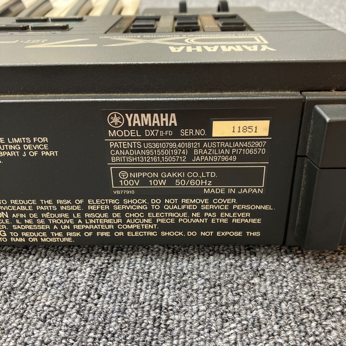 YAMAHA DX7ⅡFD ヤマハ シンセサイザー 付属品あり　Y9/29_10