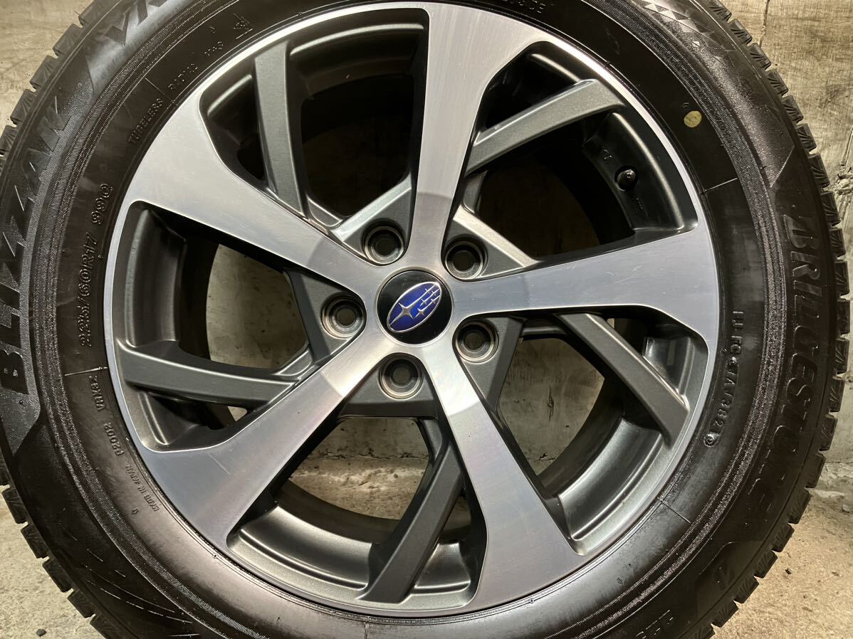 溝あり 良品 スバル SK フォレスター 純正 17インチ 7J +48 5H 114.3 ブリヂストン ブリザック DM-V2 225/60R17 2019年製 4本 002 溝あり 良品 スバル SK フォレスター 純正 17インチ 7J +48 5H 114.3 ブリヂストン ブリザック DM-V2 225/60R17 2019年製 4本 002
