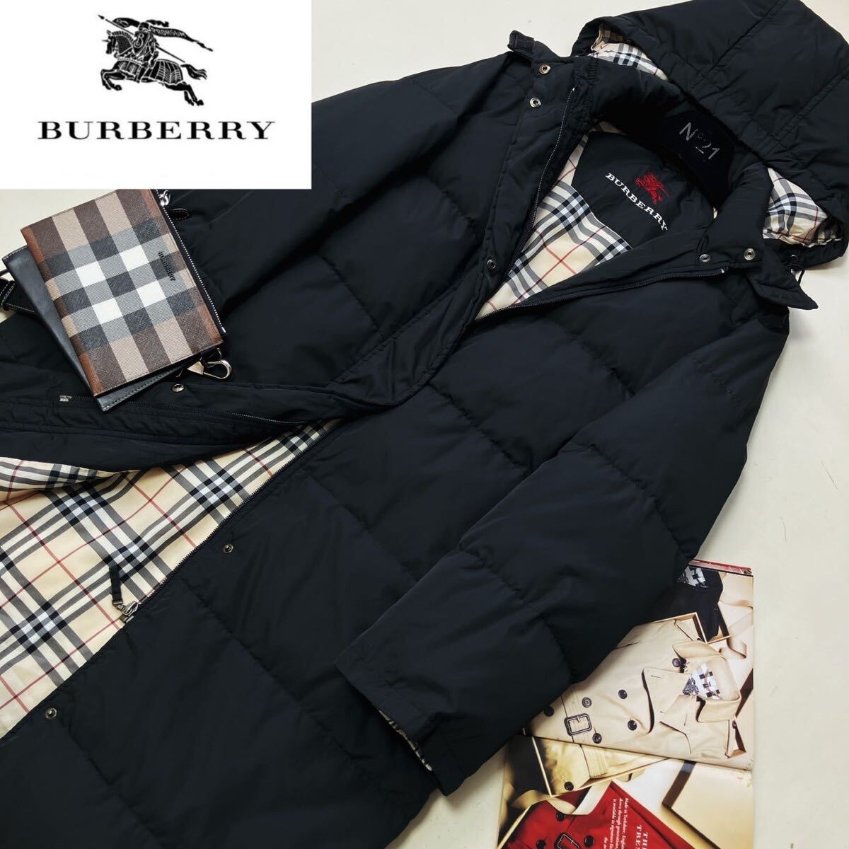 y10超美品 極上のロングダウン◎参考価格18万○BURBERRY LONDON○高級