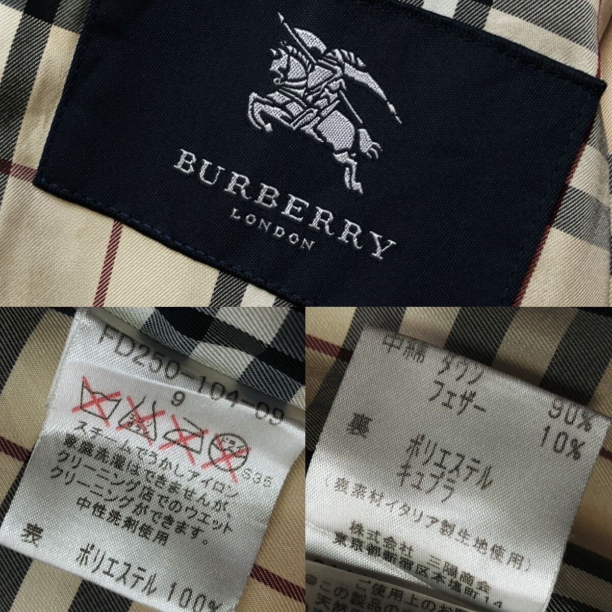 y10超美品 極上のロングダウン◎参考価格18万○BURBERRY LONDON○高級