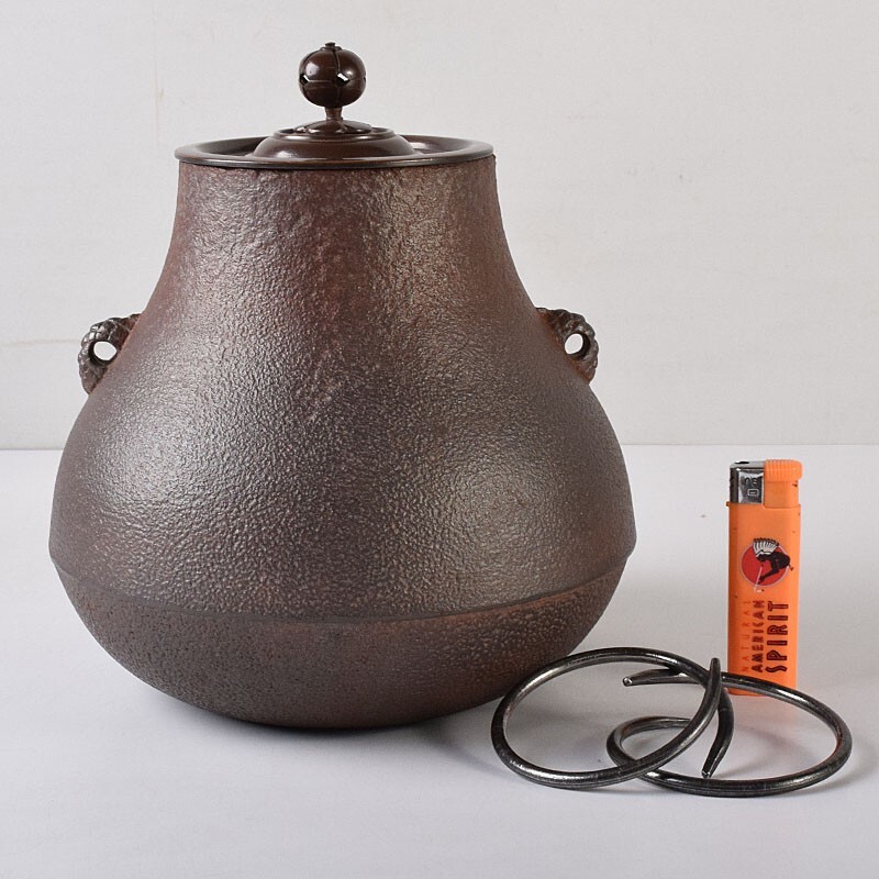 糸目筒釜 釜師 高橋敬典 茶道具 送料無料 糸目筒釜 高橋敬典 ※風炉釜・釣釜