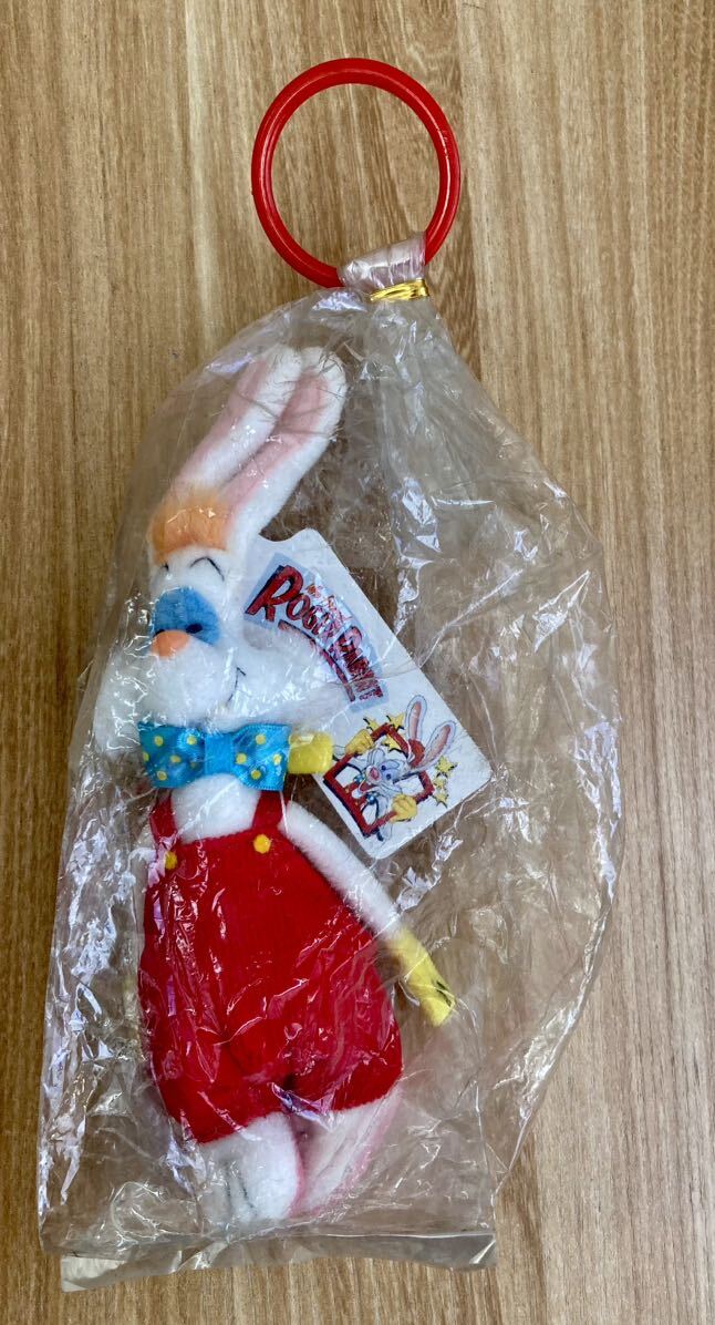 未開封品 ロジャーラビットR.Rabbit ぬいぐるみバッジ 1987年 ヤング
