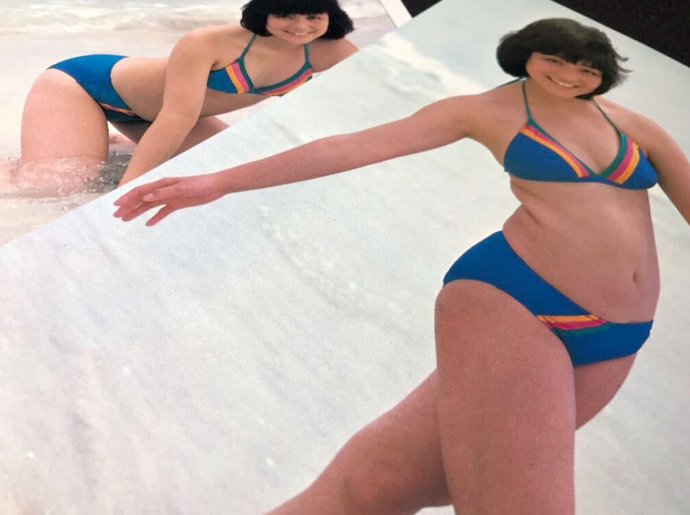 日高のり子○切り抜き○アイドル 声優 グラビア ビキニ 水着 昭和