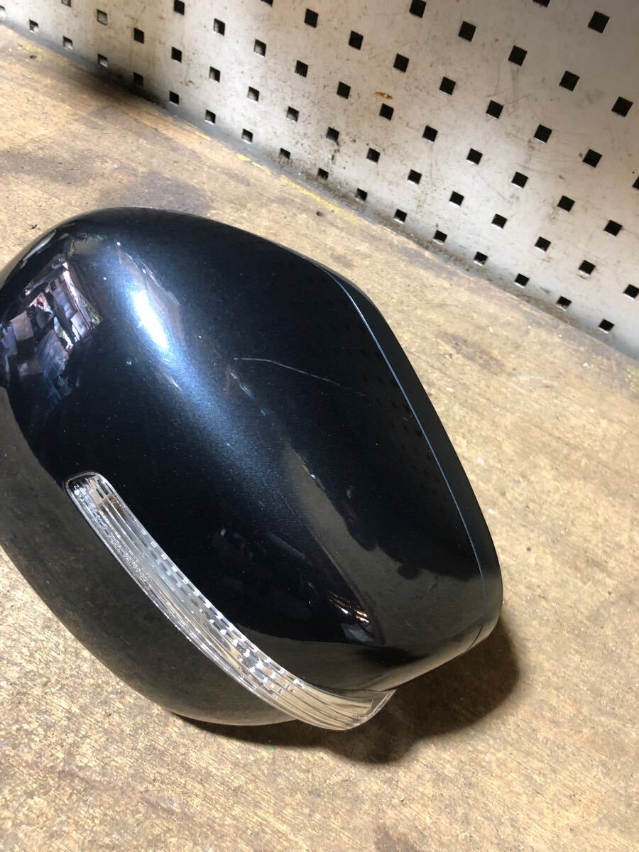 7ピン MH23S ワゴンR スティングレー 左 ドアミラー カラー ZJ3 ブルーイッシュブラックパール3 電動格納 電動ミラー ウィンカー 動作OK★_2