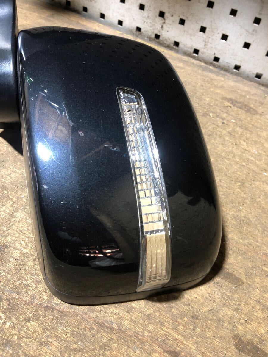 7ピン MH23S ワゴンR スティングレー 左 ドアミラー カラー ZJ3 ブルーイッシュブラックパール3 電動格納 電動ミラー ウィンカー 動作OK★_3