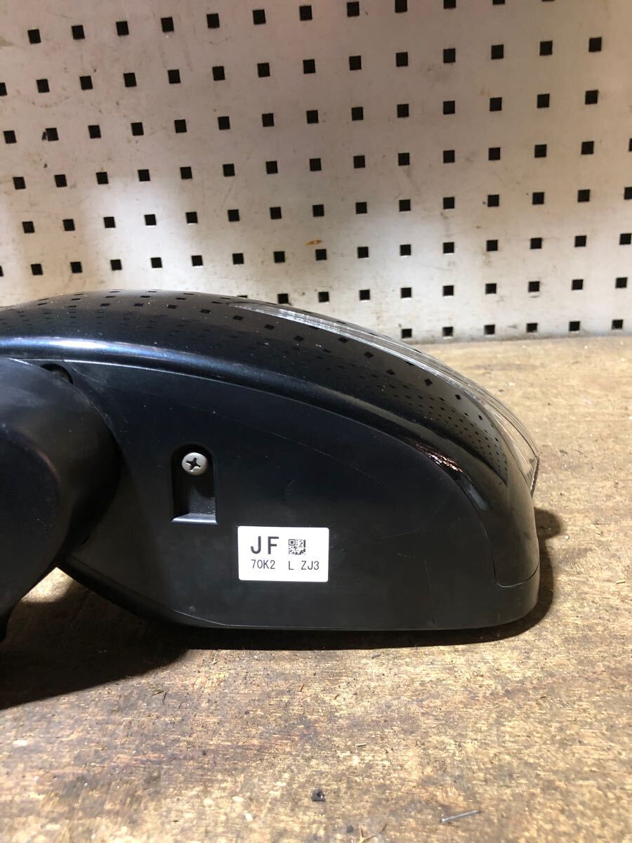 7ピン MH23S ワゴンR スティングレー 左 ドアミラー カラー ZJ3 ブルーイッシュブラックパール3 電動格納 電動ミラー ウィンカー 動作OK★_4