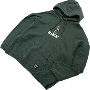 ELEMENT エレメント 仮面ライダー コラボ プリント スウェット パーカー グリーン XL 秋