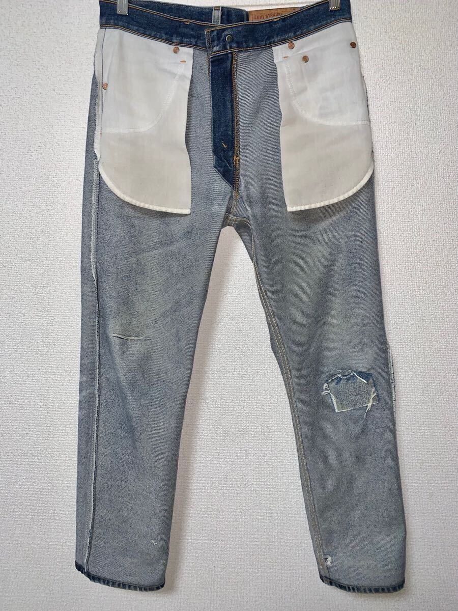 激レア 鬼ヒゲ ハチノス 00'sビンテージ Levi's 505 デニム ビンテージ