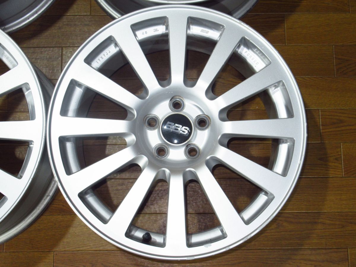 スバル純正 BBS 7J-17+48 100/5H 17インチアルミホイール4本 RV722 フォレスター等に BBS 17インチ スバル 純正オプション STi フォージド