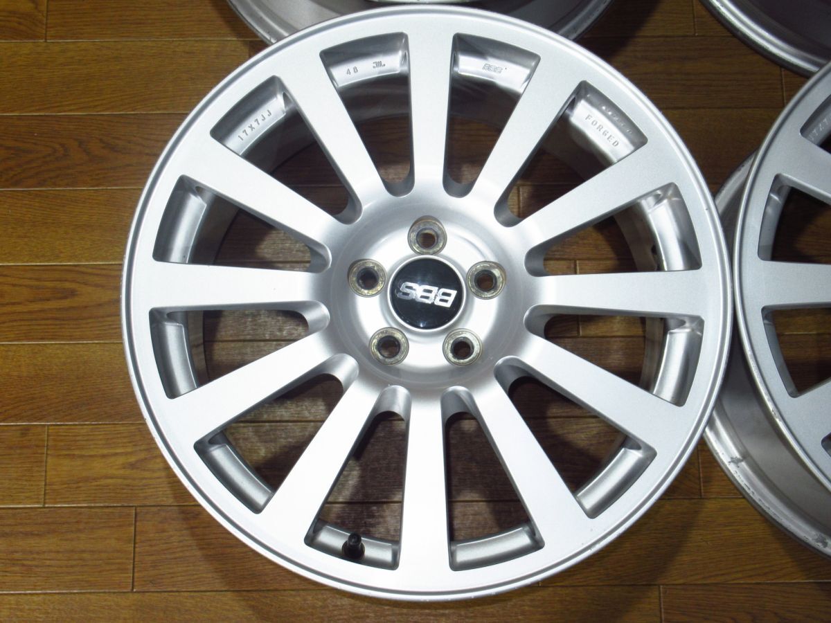 スバル純正 BBS 7J-17+48 100/5H 17インチアルミホイール4本 RV722 フォレスター等に BBS 17インチ スバル 純正オプション STi フォージド