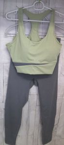 16 02251 ☆COMOOS ヨガウェア 上下セット 2XLサイズ レディース スポーツブラ レギンス